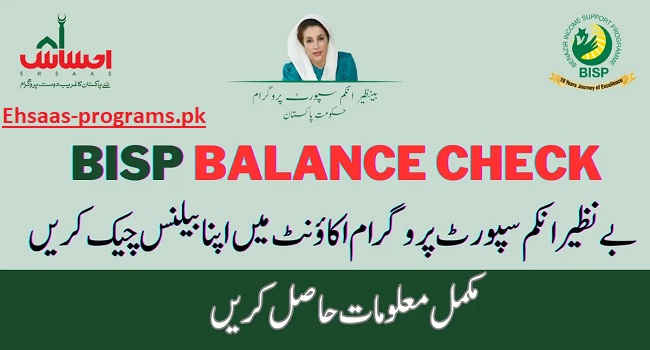 BISP Balance Check by CNIC Number Online 2024 New payment