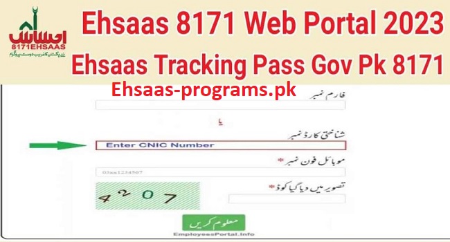 Ehsaas Tracking Pass Gov PK 8171 Check CNIC Online Eligibility