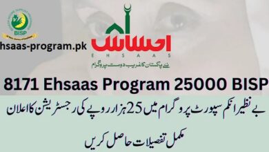8171 Ehsaas Program 25000 Benazir Income Support Program