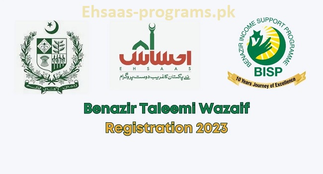 Benazir Taleemi Wazaif Online Registration Method 2023-24