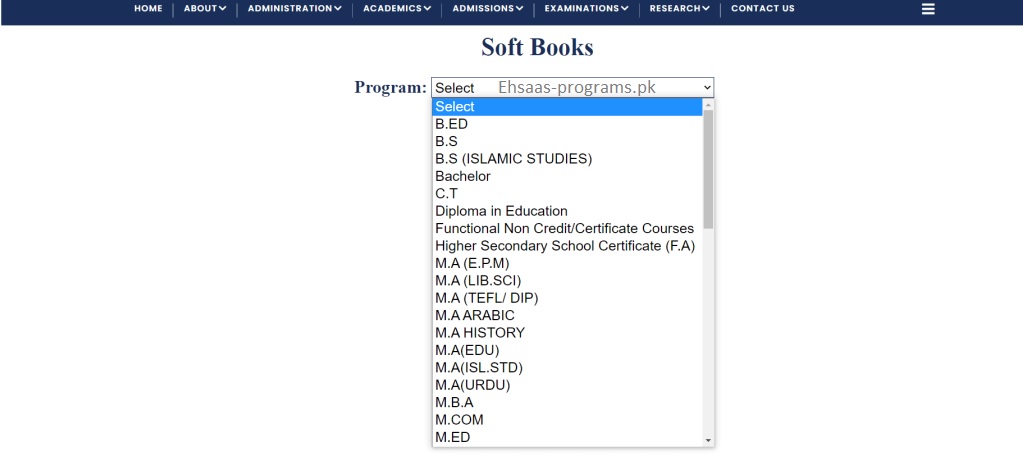 AIOU Books PDF Files Download (All Programs) 2023