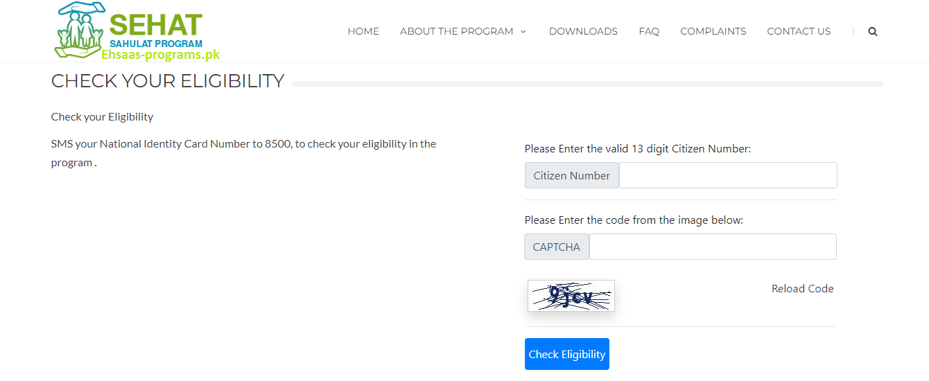 Sehat Card Check Your Eligibility