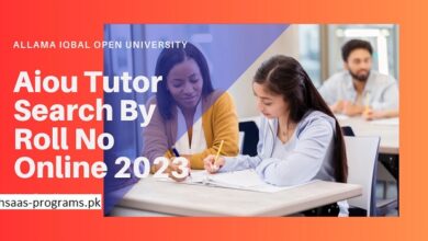 AIOU Tutor Search by Roll No 2024 Spring and Autumn