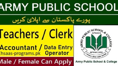 APS School Jobs [Army Public School] Apply Online in 2024