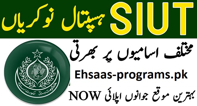 SIUT Jobs - Sindh Institute of Urology and Transplantation 2024 