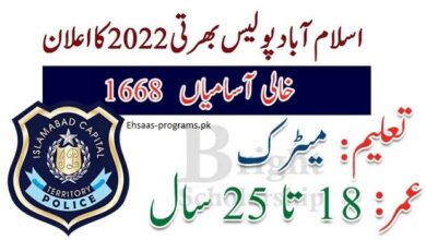 Islamabad Police Jobs 2024 Application Form - Apply Online