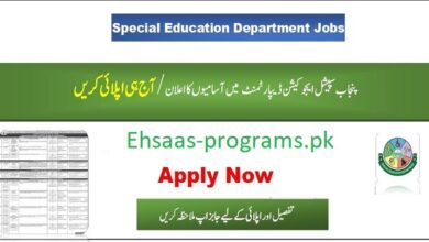 Special Education Department Jobs 2024 Pakistan Apply Online