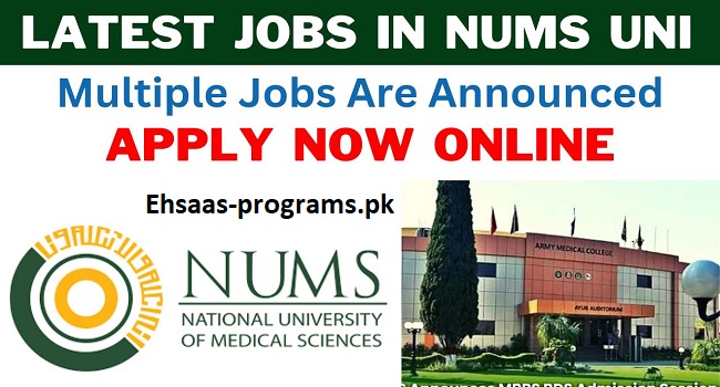 NUMS Jobs (National University of Medical Sciences) 2024 Apply