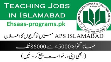 School Jobs in Islamabad for Males & Females 2024 Apply Online